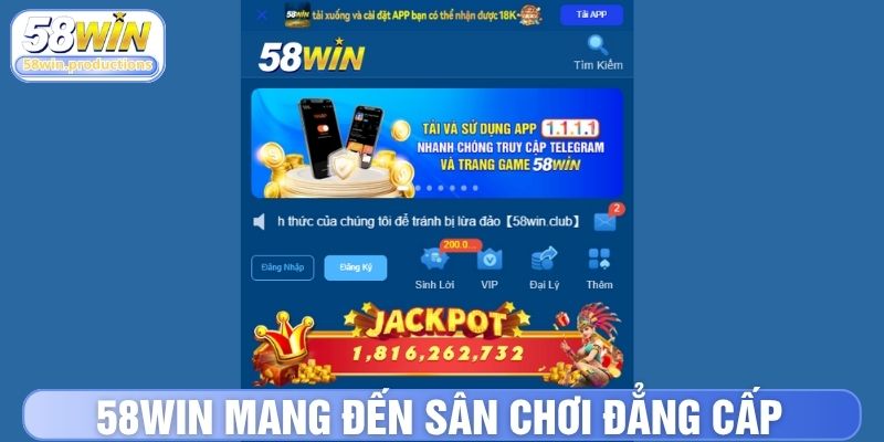 58win thu hút nhờ hệ thống dịch vụ chất lượng