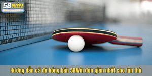 Hướng dẫn cá độ bóng bàn 58Win đơn giản nhất cho tân thủ