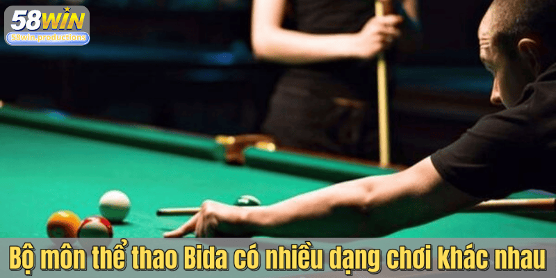 Bộ môn thể thao Bida có nhiều dạng chơi khác nhau
