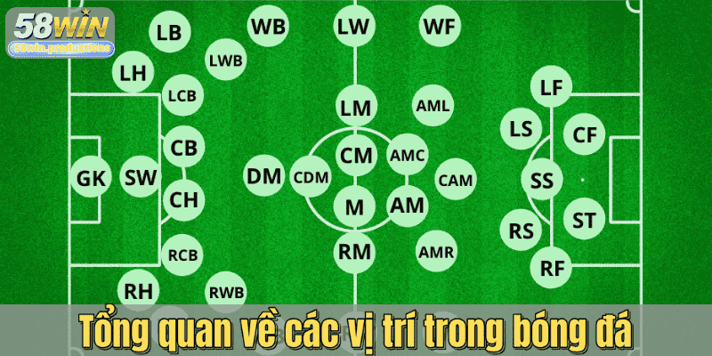 Tổng quan về các vị trí trong bóng đá
